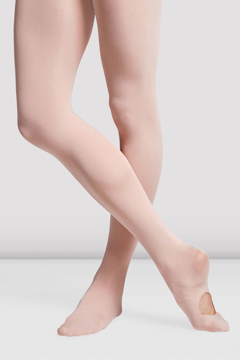 Колготки Bloch Contoursoft з отвором на стопі, балетний рожевий, L-XL
