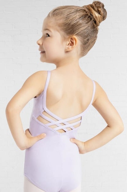 Дитячий купальник Capezio з V-подібним вирізом, ліловий, 10-12 років