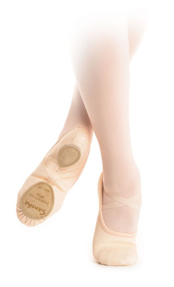 Еластичні полотняні балетки Sansha Perfect-fit, рожевий, р.25
