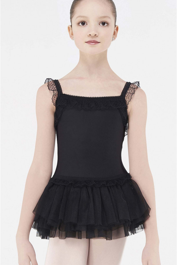 Дитячий купальник з пачкою Wear Moi "Bambou", чорний, 10-12 років